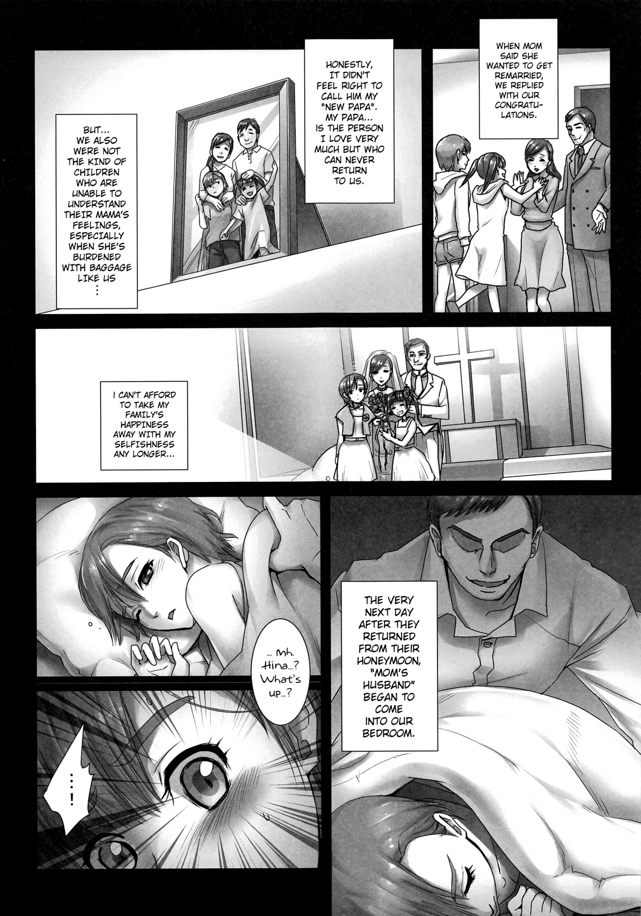 Hentai Manga Comic-I Hate Night. Because Mom's Husband Gets Into My Bed-Read-9